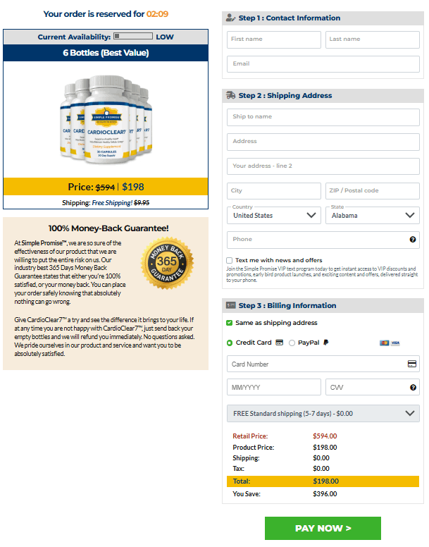 CardioClear7-order-page